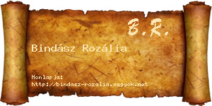 Bindász Rozália névjegykártya